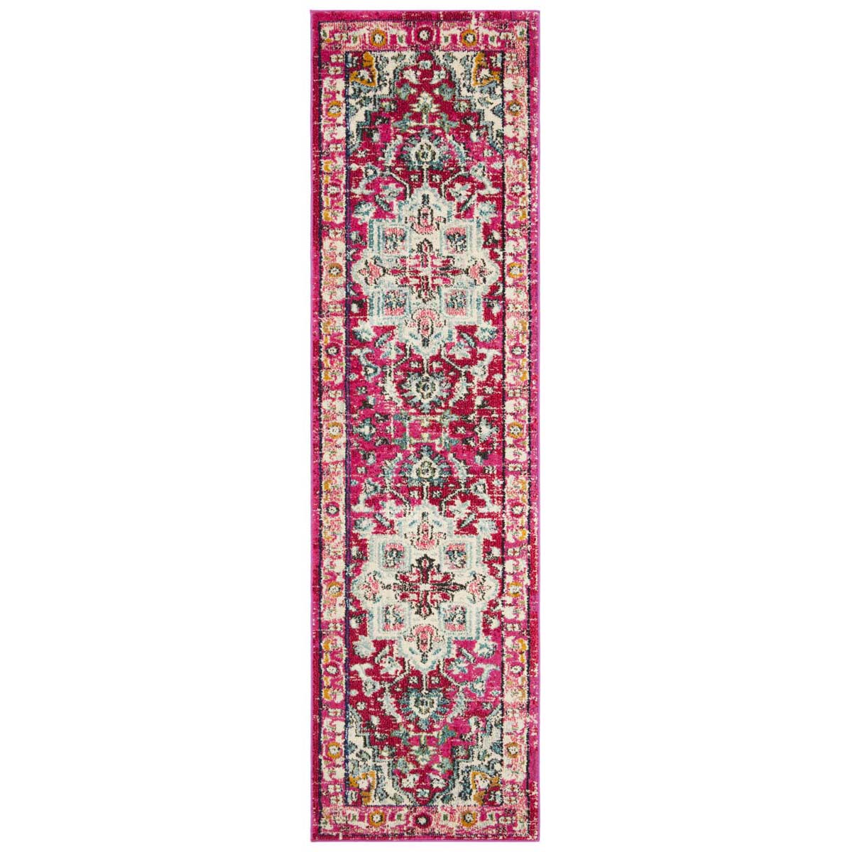 Safavieh Monaco 250 Rug, MNC250 - FUCHSIA / LIGHT BLUE
