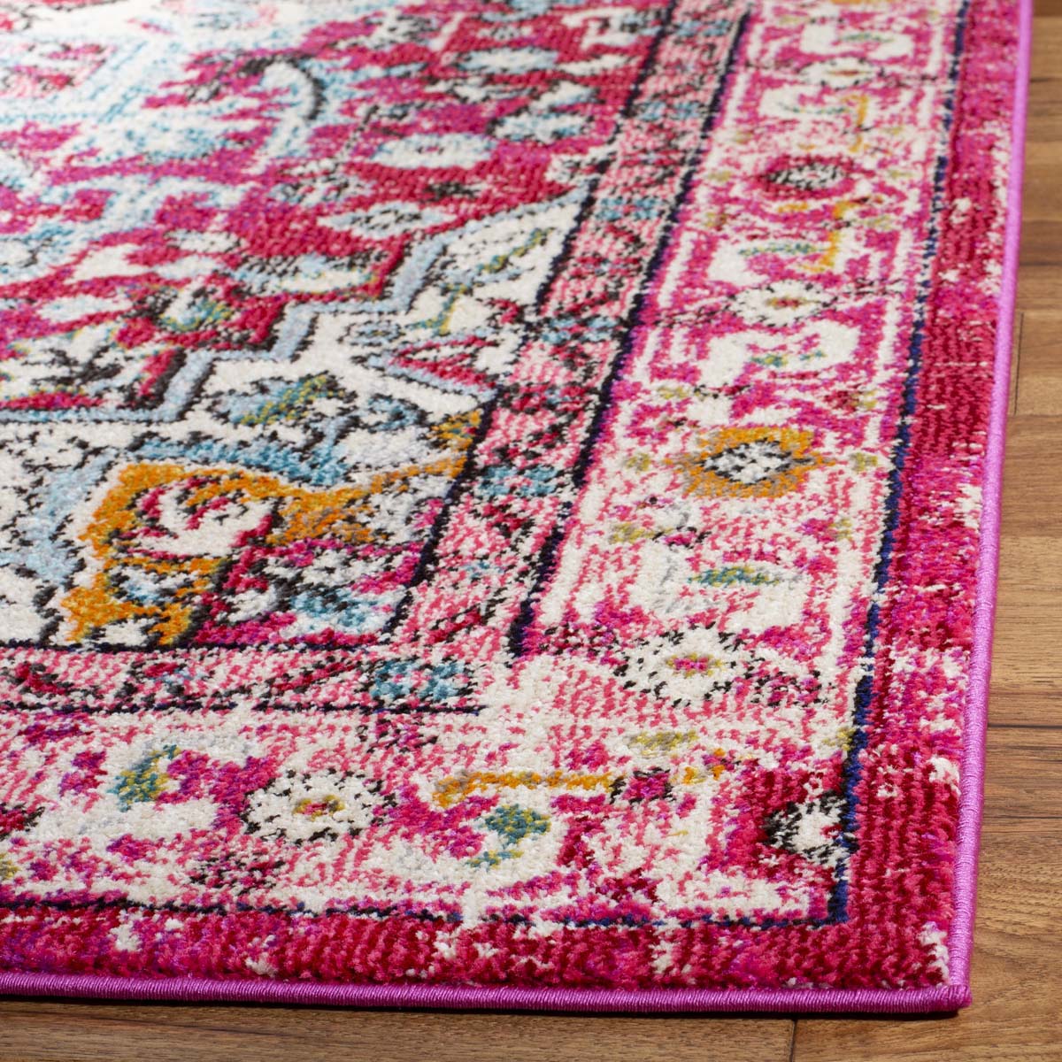 Safavieh Monaco 250 Rug, MNC250 - FUCHSIA / LIGHT BLUE