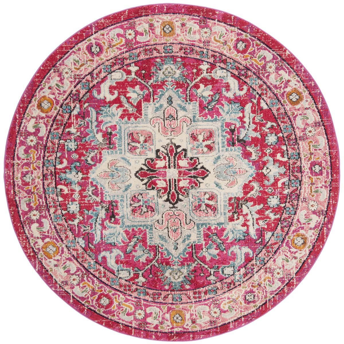 Safavieh Monaco 250 Rug, MNC250 - FUCHSIA / LIGHT BLUE