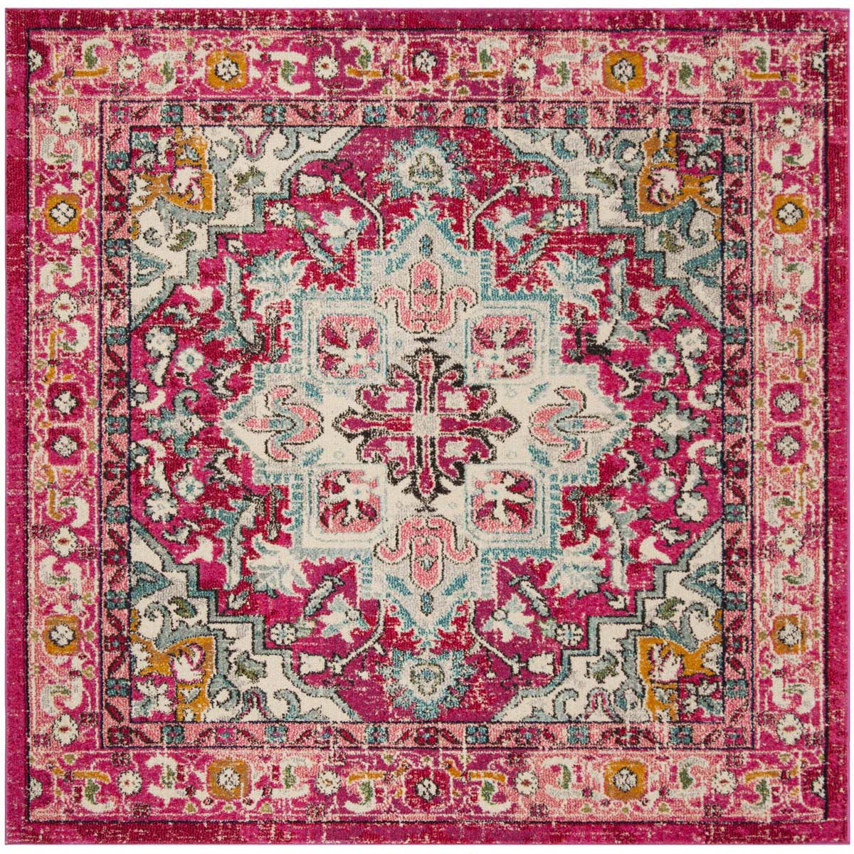 Safavieh Monaco 250 Rug, MNC250 - FUCHSIA / LIGHT BLUE