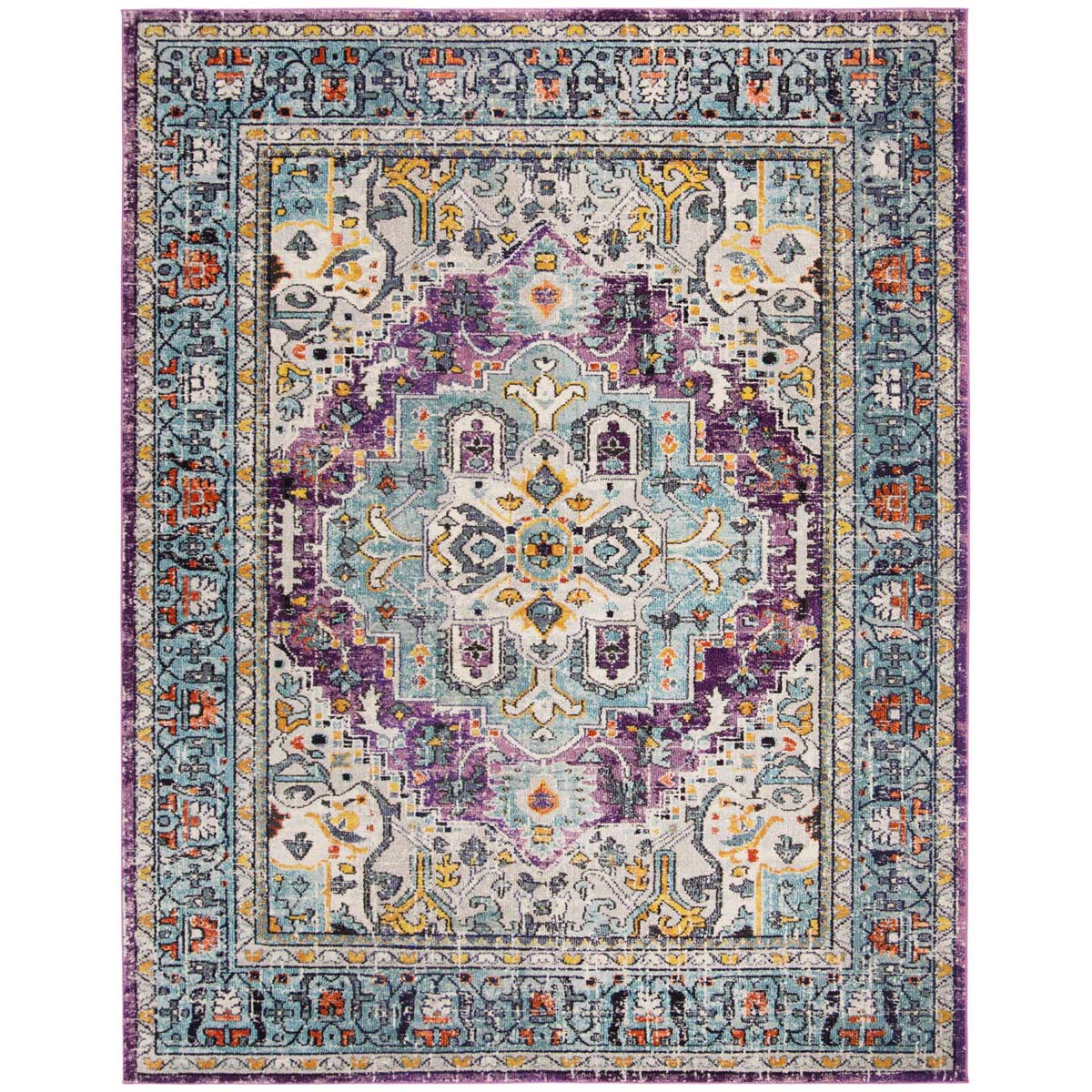 Safavieh Monaco 251 Rug, MNC251 - VIOLET / LIGHT BLUE