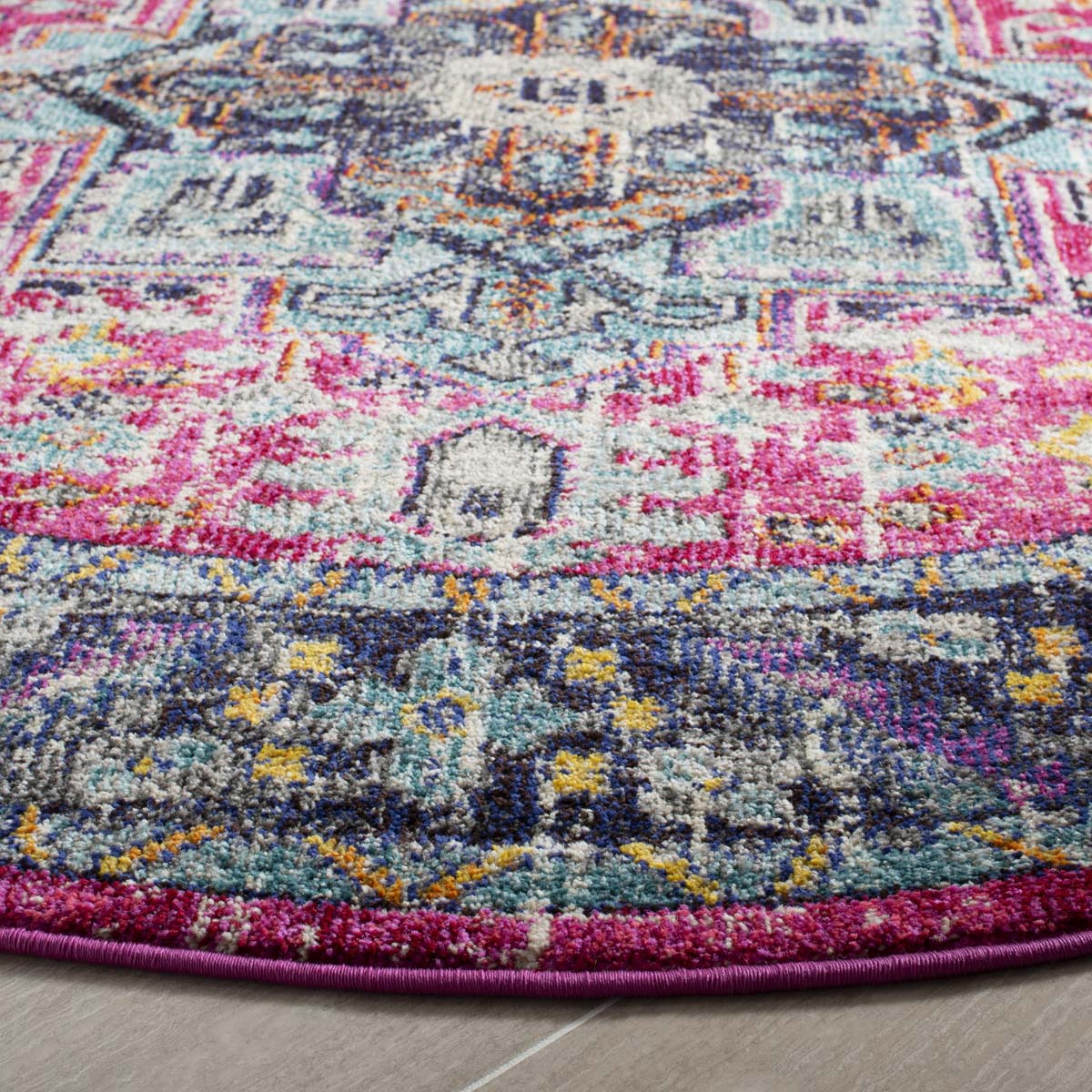 Safavieh Monaco 253 Rug, MNC253 - FUCHSIA / GREY