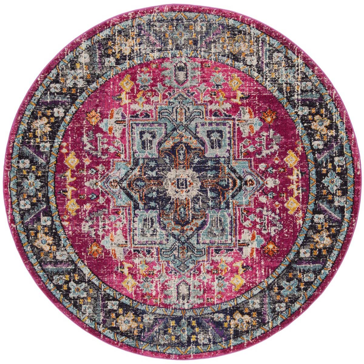 Safavieh Monaco 253 Rug, MNC253 - FUCHSIA / GREY
