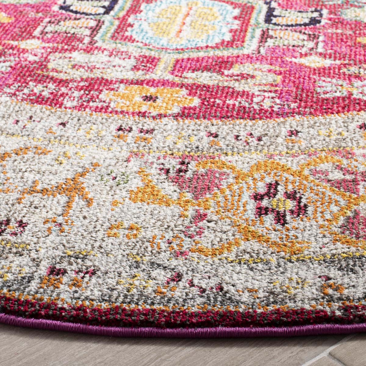 Safavieh Monaco 256 Rug, MNC256 - FUCHSIA / LIGHT GREY