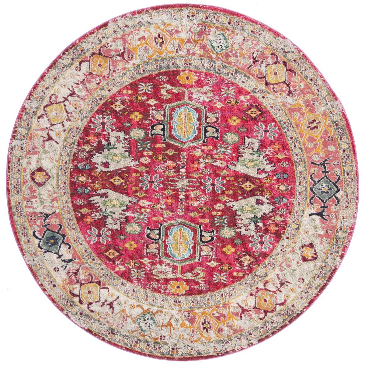 Safavieh Monaco 256 Rug, MNC256 - FUCHSIA / LIGHT GREY