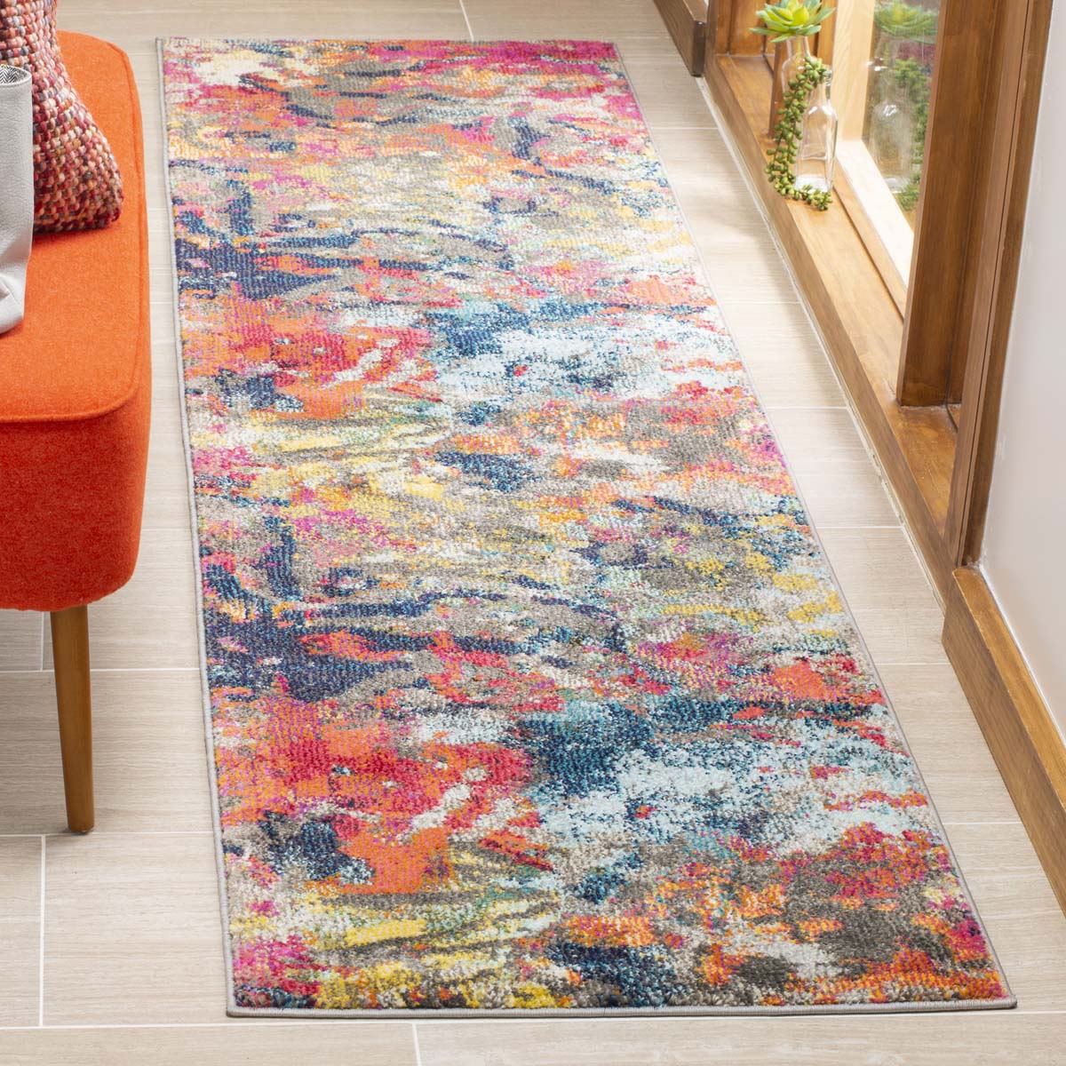 Safavieh Monaco 258 Rug, MNC258 - BLUE / ORANGE