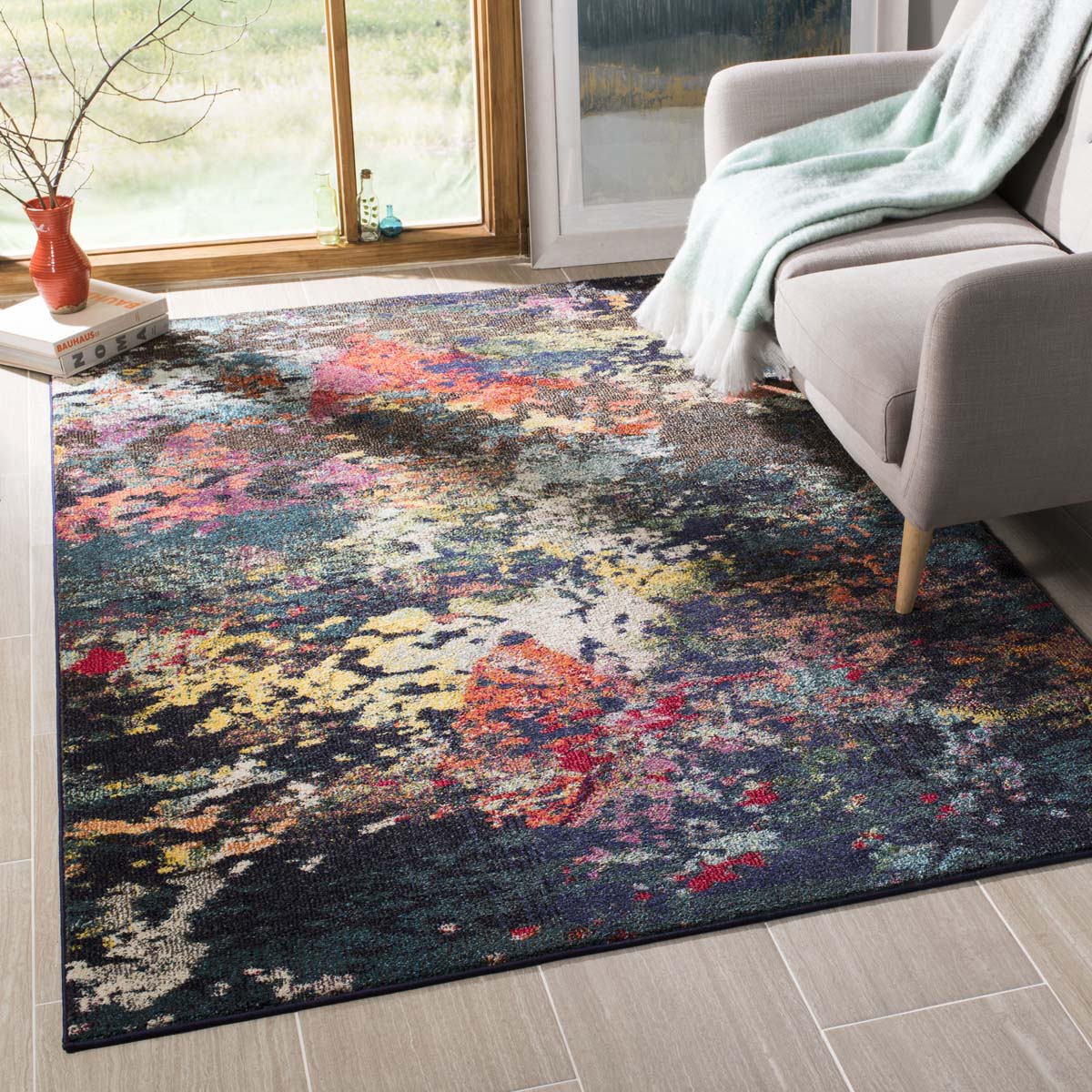 Safavieh Monaco 260 Rug, MNC260 - BROWN / TEAL