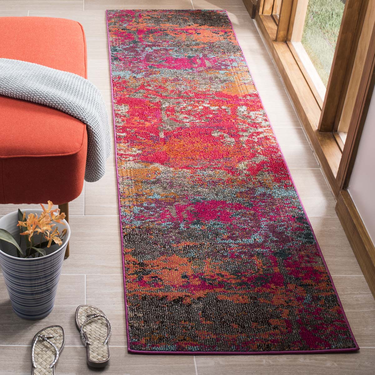 Safavieh Monaco 261 Rug, MNC261 - FUCHSIA / BLUE