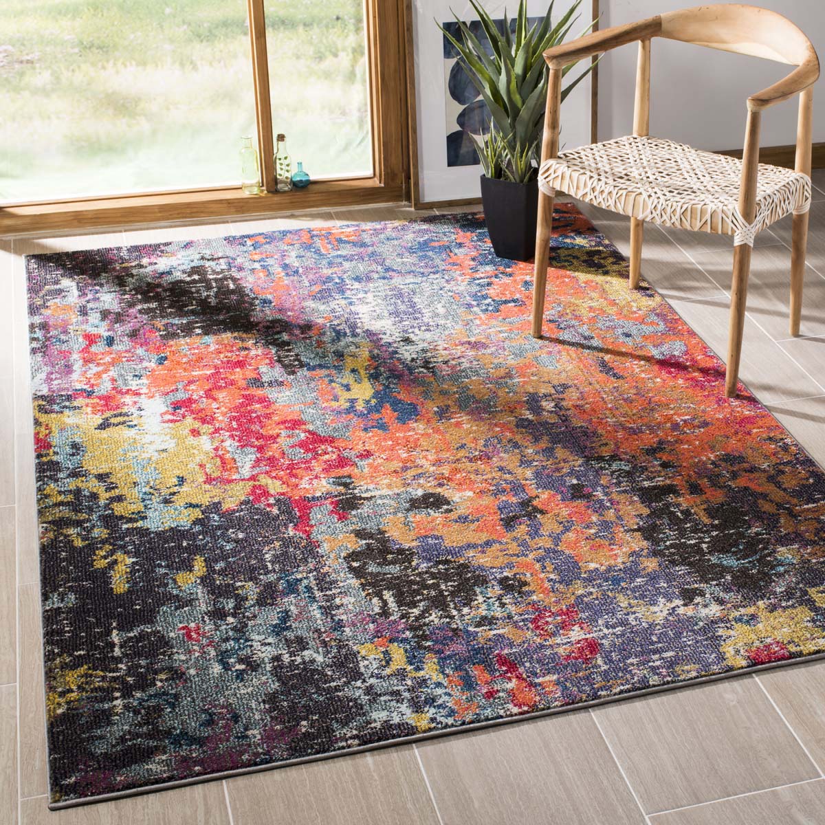 Safavieh Monaco 266 Rug, MNC266 - BLUE / ORANGE