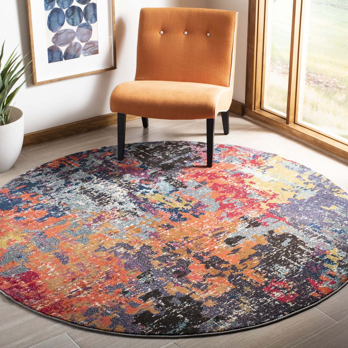 Safavieh Monaco 266 Rug, MNC266 - BLUE / ORANGE