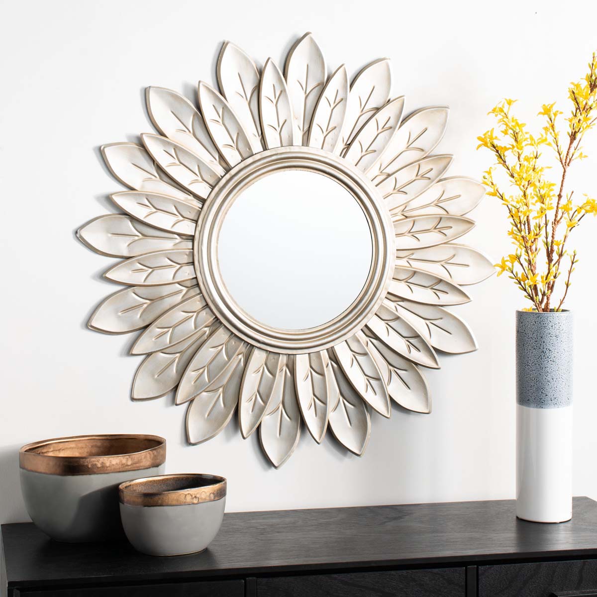 Safavieh Alba Sunburst Mirror , MRR1011 - Champagne