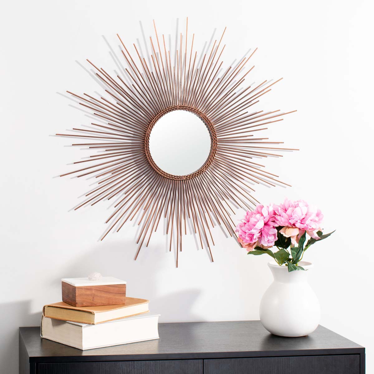 Safavieh Genevieve Sunburst Mirror , MRR1021 - Copper
