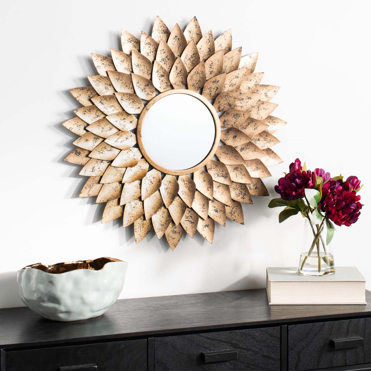 Safavieh Lana Sunburst Mirror , MRR1023 - Gold