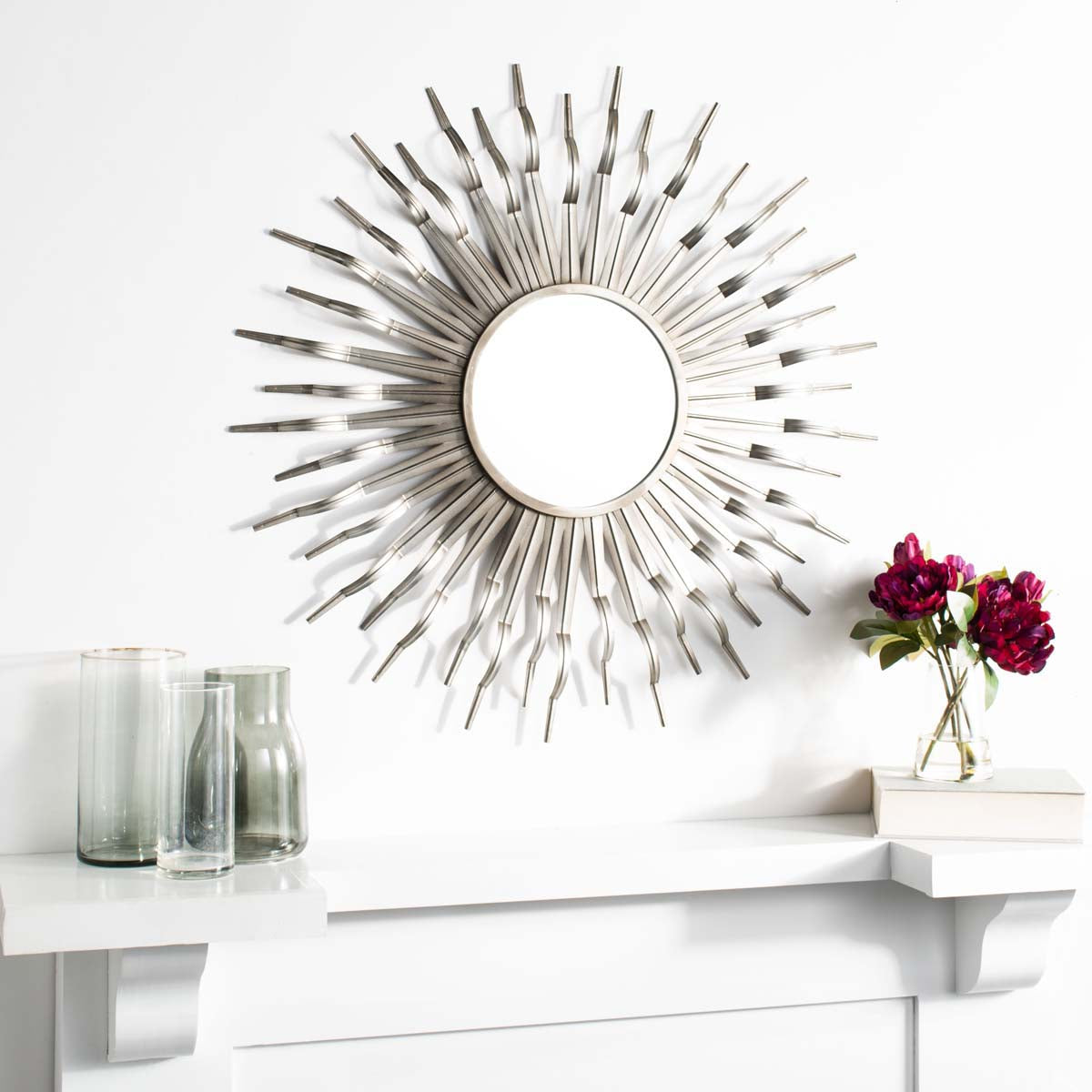 Safavieh Naya Sunburst Mirror , MRR1034 - GunMetal