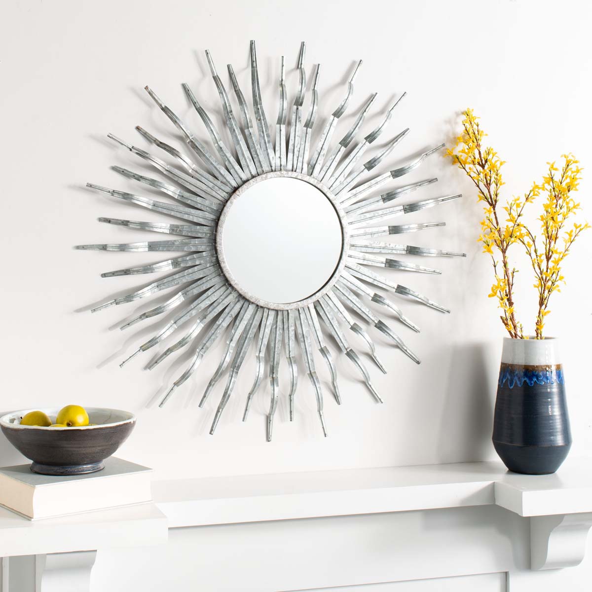 Safavieh Naya Sunburst Mirror , MRR1034 - Silver