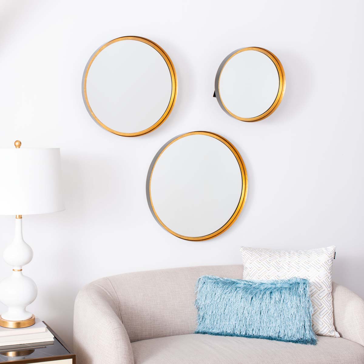 Safavieh Loni Mirror , MRR3002 - Gold Foil/black