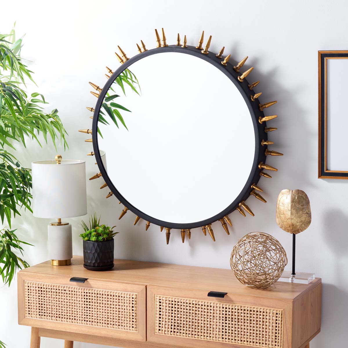 Safavieh Ceinth Mirror , MRR3038 - Black/Gold