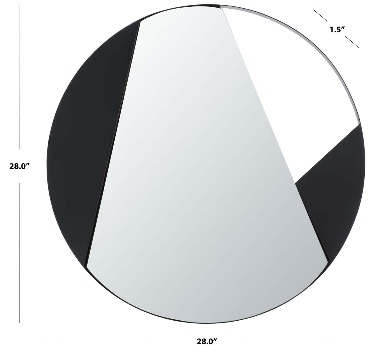 Safavieh Dinas Mirror , MRR3039 - Matte Black