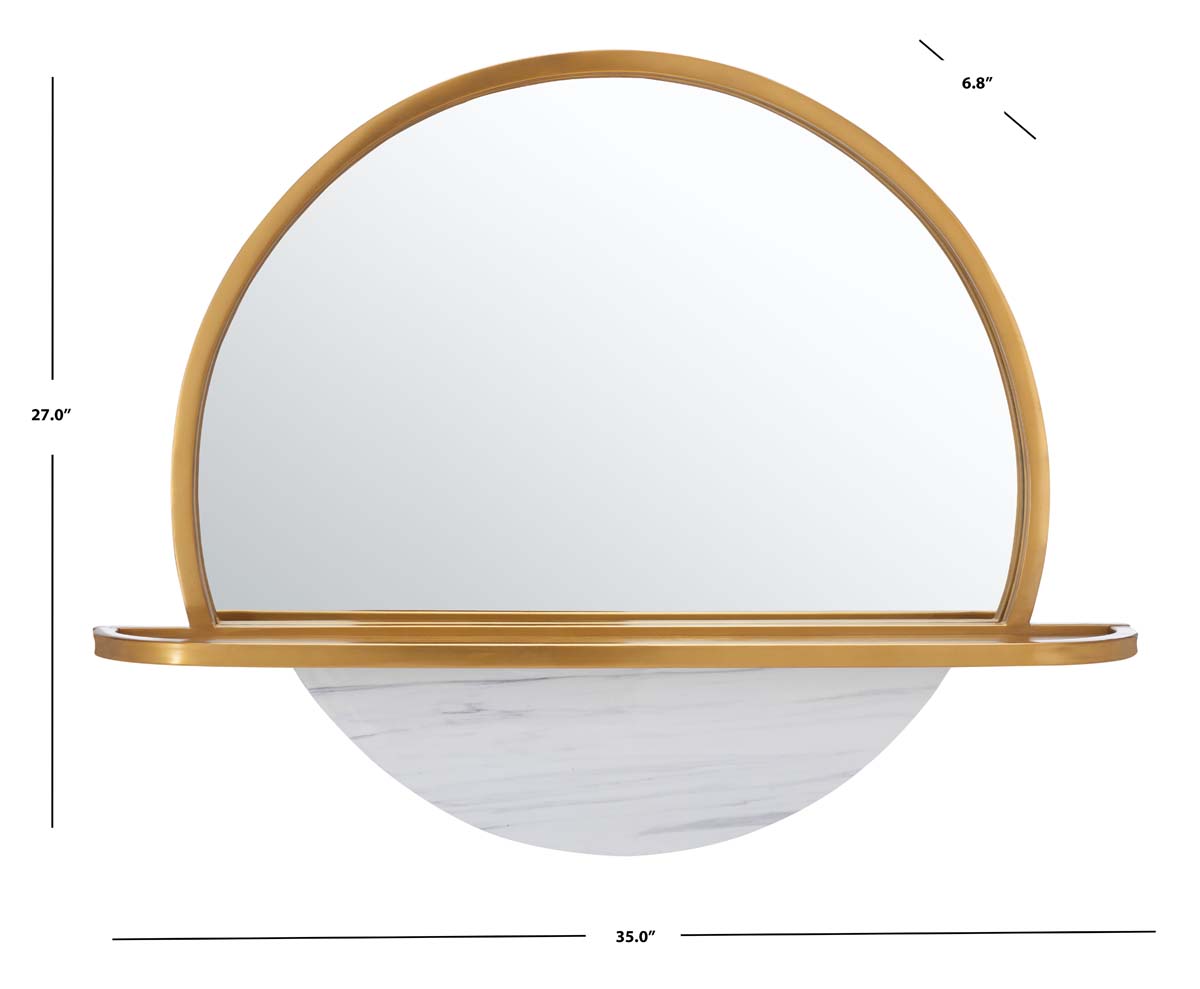 Safavieh Tsarra Mirror , MRR3057 - Gold/White