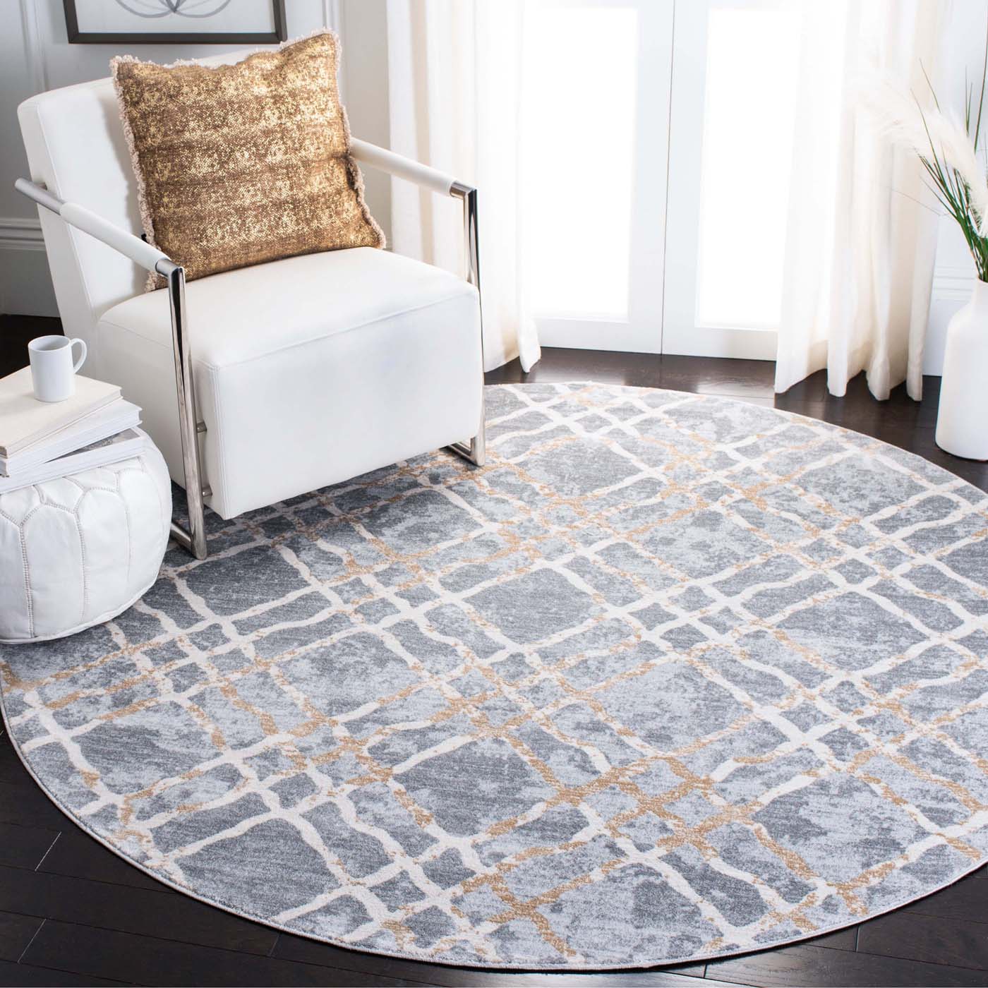 Martha Stewart 0957 Rug, MSR0957 - Silver / Ivory