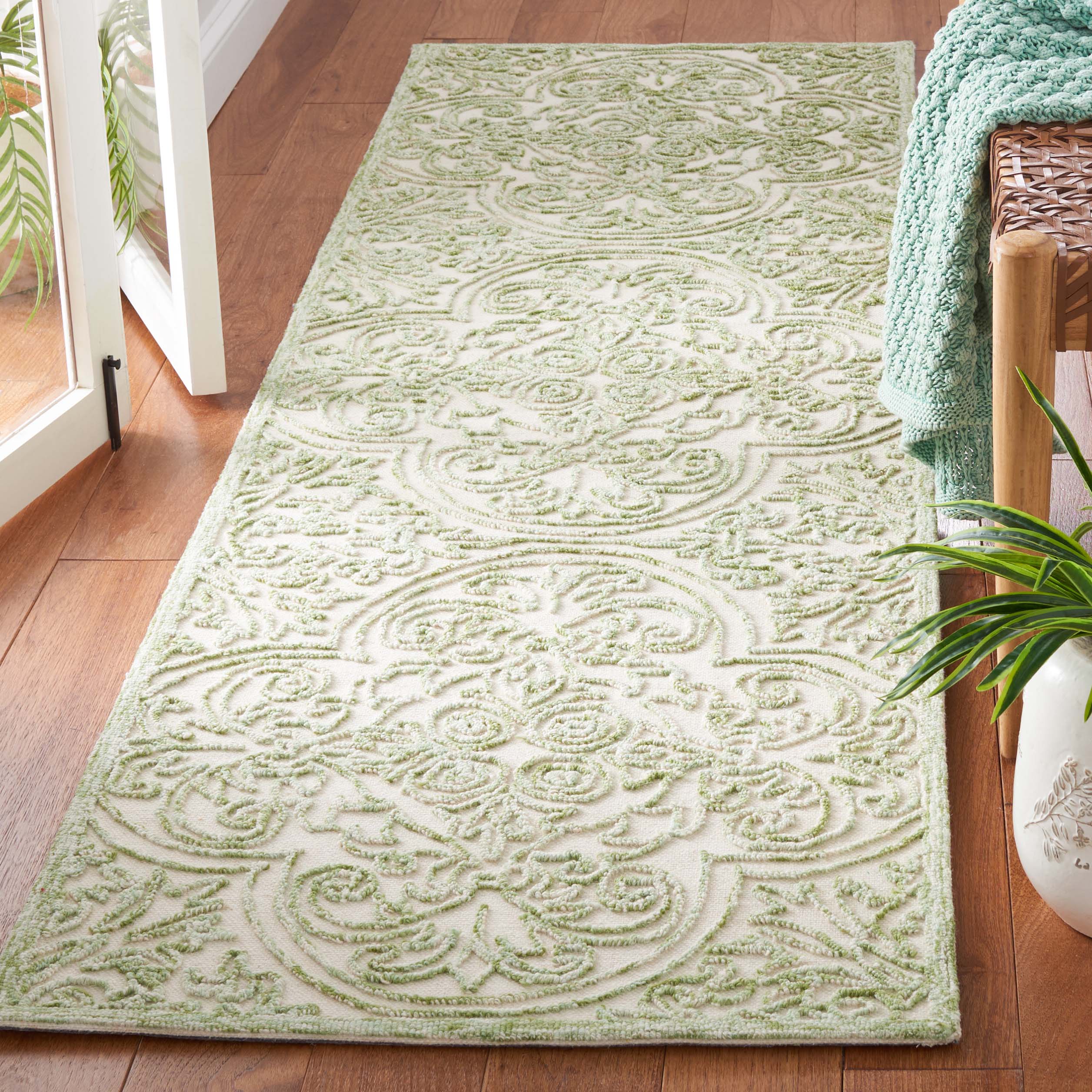 Martha Stewart 3511 Rug, MSR3511 - Ivory / Green