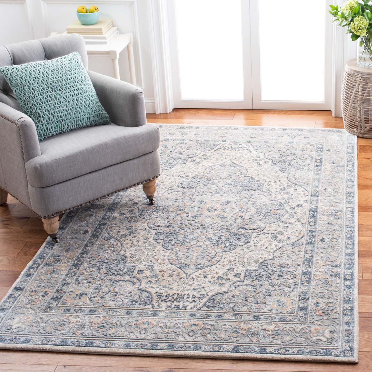 Martha Stewart 693 Rug, MSR693 - Cream / Blue