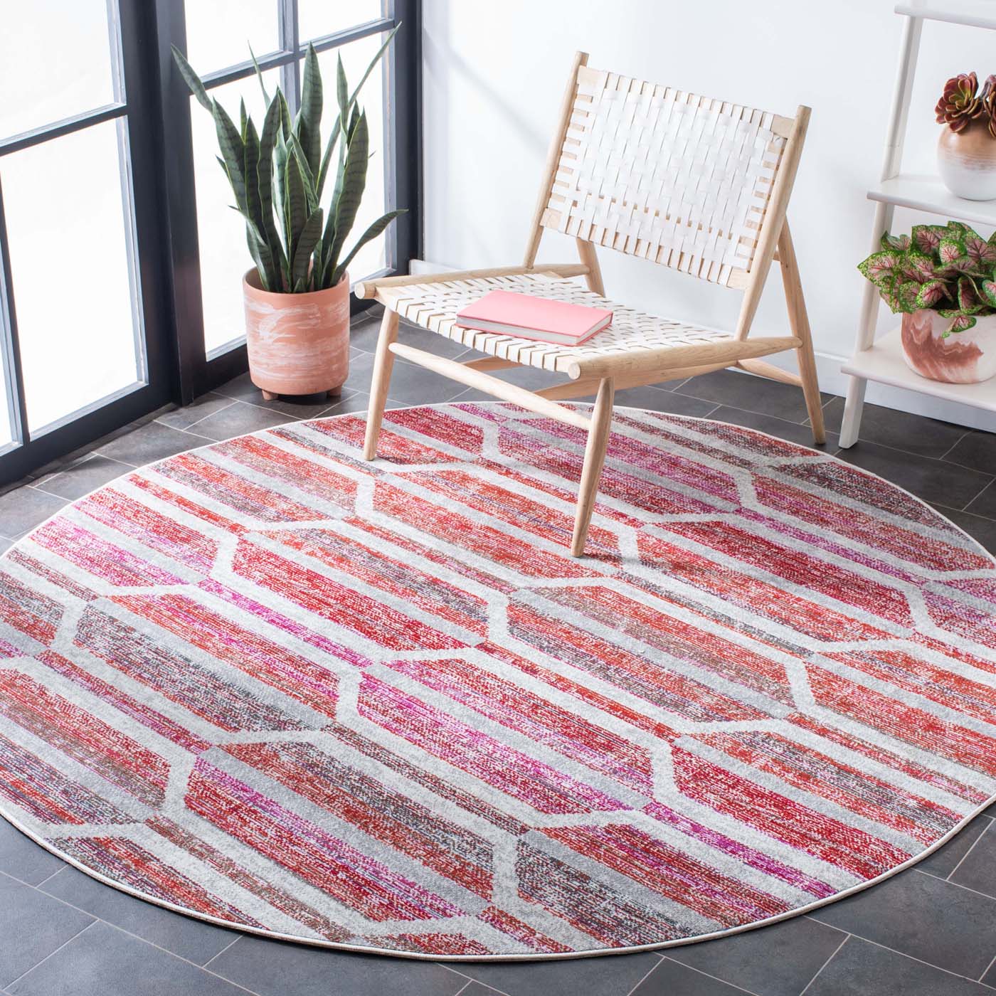 Safavieh Montage 481 Rug, MTG481 - Red / Ivory