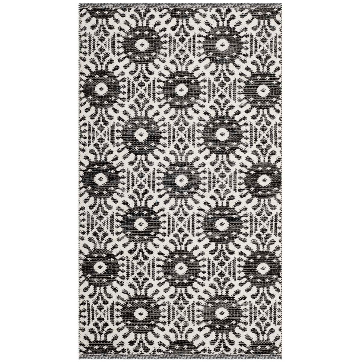 Safavieh Montauk 612 Rug, MTK612 - Black / Ivory