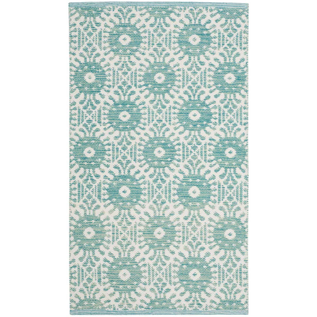 Safavieh Montauk 612 Rug, MTK612 - Aqua / Ivory