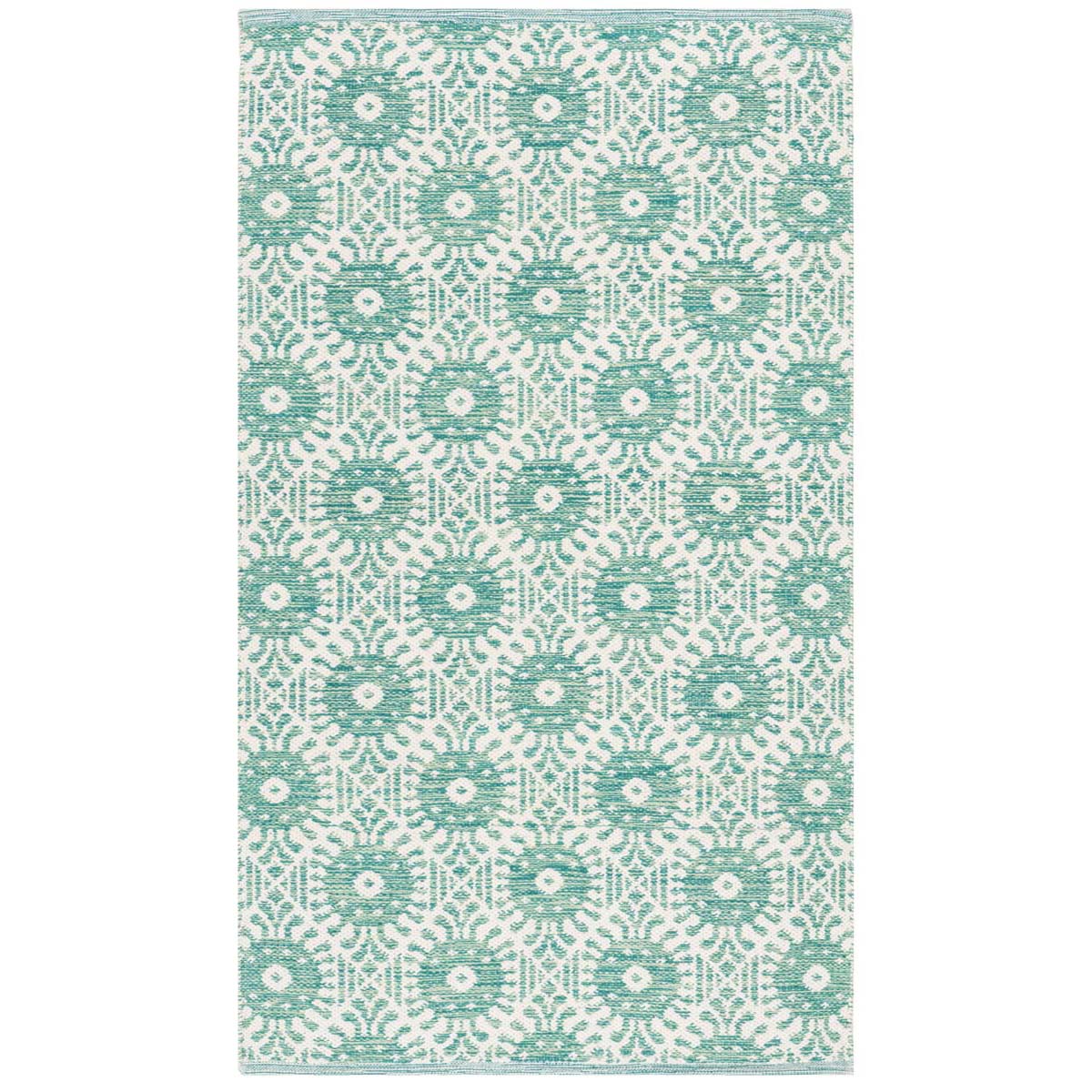 Safavieh Montauk 612 Rug, MTK612 - Aqua / Ivory