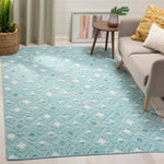 Safavieh Montauk 614 Rug, MTK614 - Aqua / Ivory