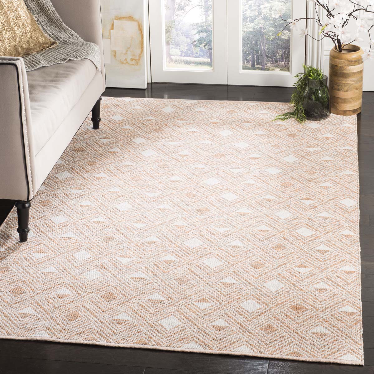 Safavieh Montauk 614 Rug, MTK614 - Peach / Ivory