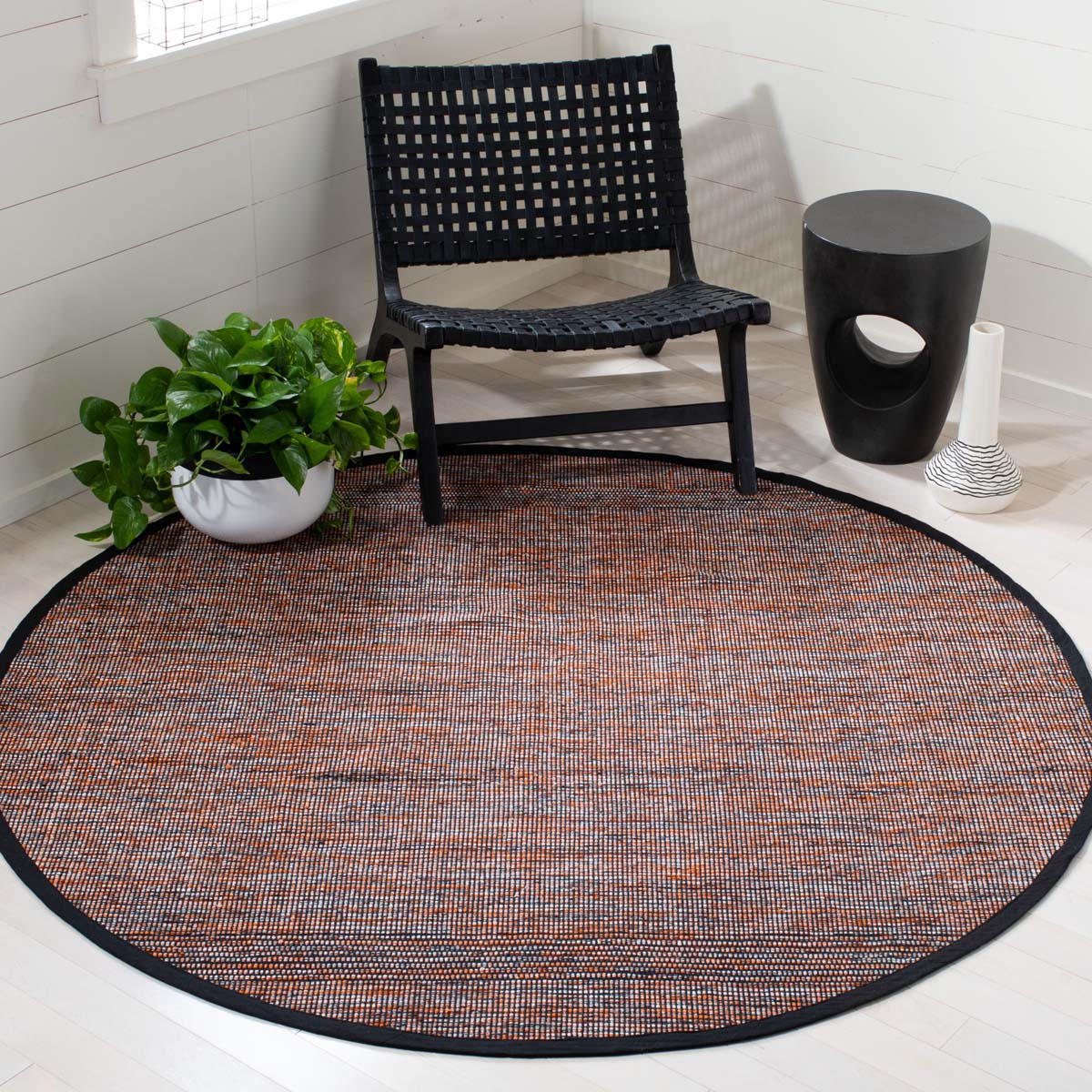 Safavieh Montauk 620 Rug, MTK620 - Orange / Black