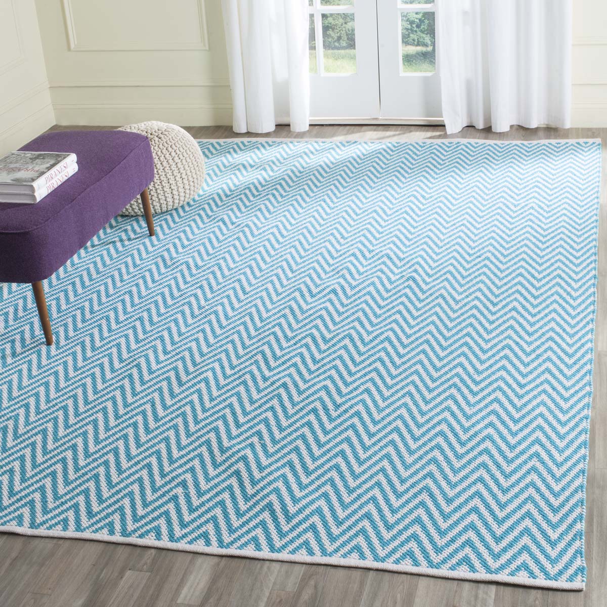 Safavieh Montauk 812 Rug, MTK812 - Turquoise / Ivory