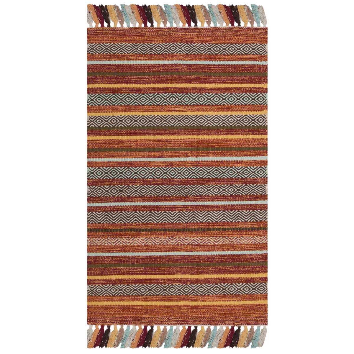 Safavieh Montauk 901 Rug, MTK901 - Rust / Multi