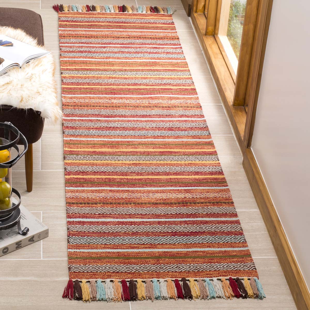 Safavieh Montauk 901 Rug, MTK901 - Rust / Multi