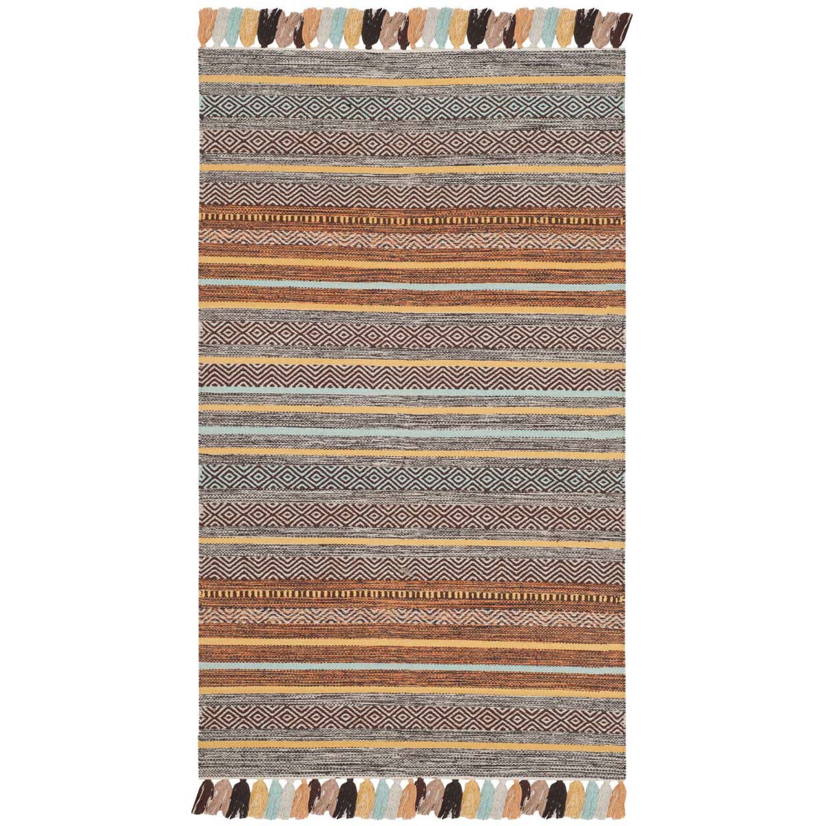 Safavieh Montauk 901 Rug, MTK901 - Turquoise / Brown