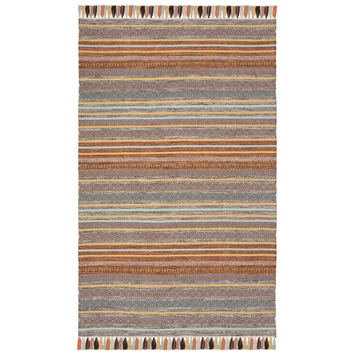 Safavieh Montauk 901 Rug, MTK901 - Turquoise / Brown