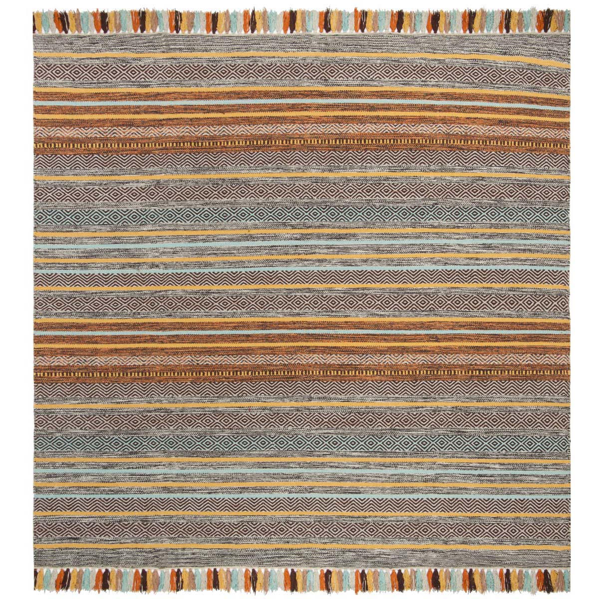 Safavieh Montauk 901 Rug, MTK901 - Turquoise / Brown