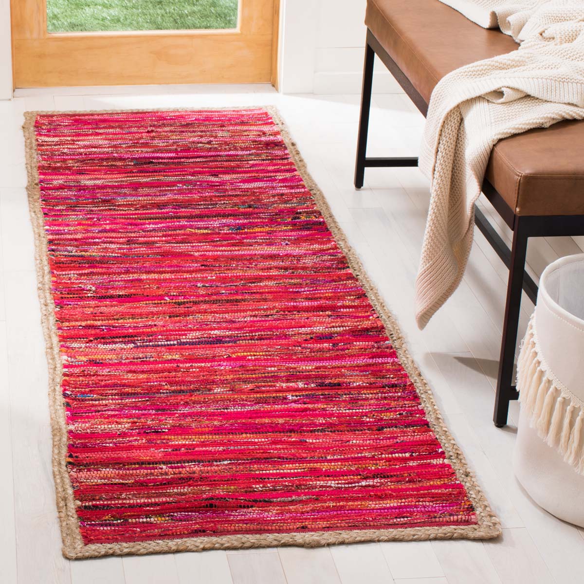 Safavieh Montauk 960 Rug, MTK960 - Red / Natural
