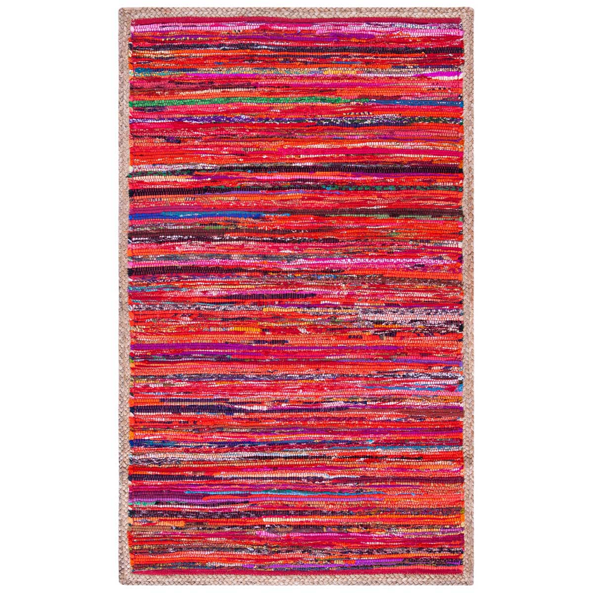 Safavieh Montauk 960 Rug, MTK960 - Red / Natural