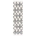 Safavieh Moroccan Tassel Shag 335 Rug, MTS335 - Ivory / Dark Grey