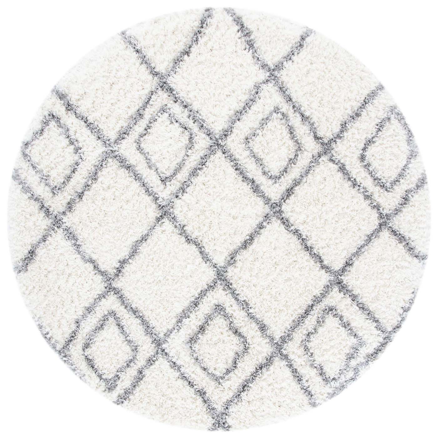 Safavieh Moroccan Tassel Shag 335 Rug, MTS335 - Ivory / Light Grey