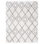 Safavieh Moroccan Tassel Shag 335 Rug, MTS335 - Ivory / Light Grey