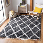 Safavieh Moroccan Tassel Shag 359 Rug, MTS359 - Grey / Ivory