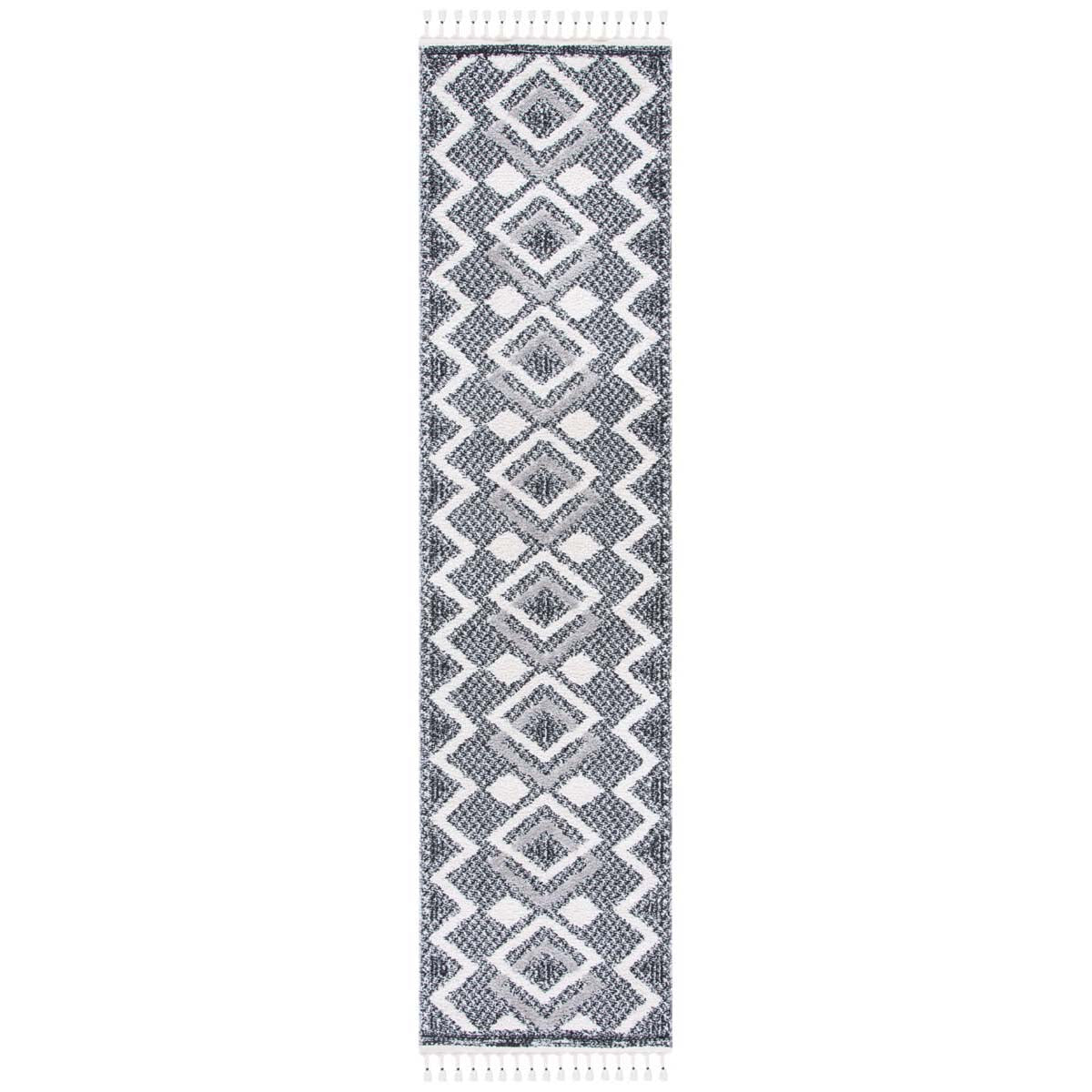 Safavieh Moroccan Tassel Shag 452 Rug, MTS452 - Ivory / Black