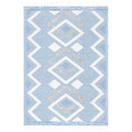 Safavieh Moroccan Tassel Shag 452 Rug, MTS452 - Ivory / Light Blue
