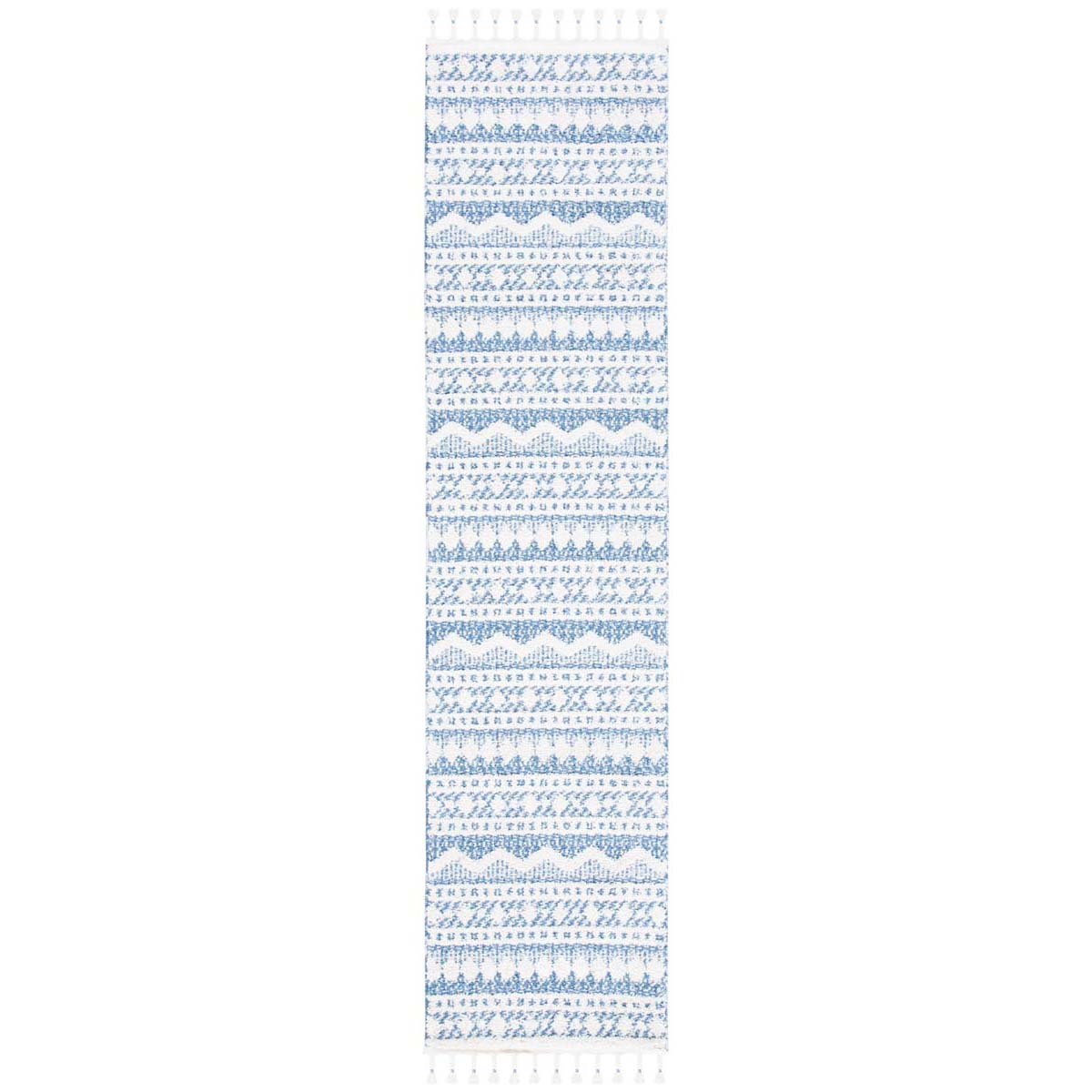 Safavieh Moroccan Tassel Shag 484 Rug, MTS484 - Ivory / Light Blue