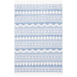 Safavieh Moroccan Tassel Shag 484 Rug, MTS484 - Ivory / Light Blue
