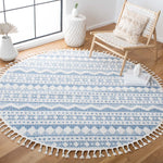 Safavieh Moroccan Tassel Shag 484 Rug, MTS484 - Ivory / Light Blue